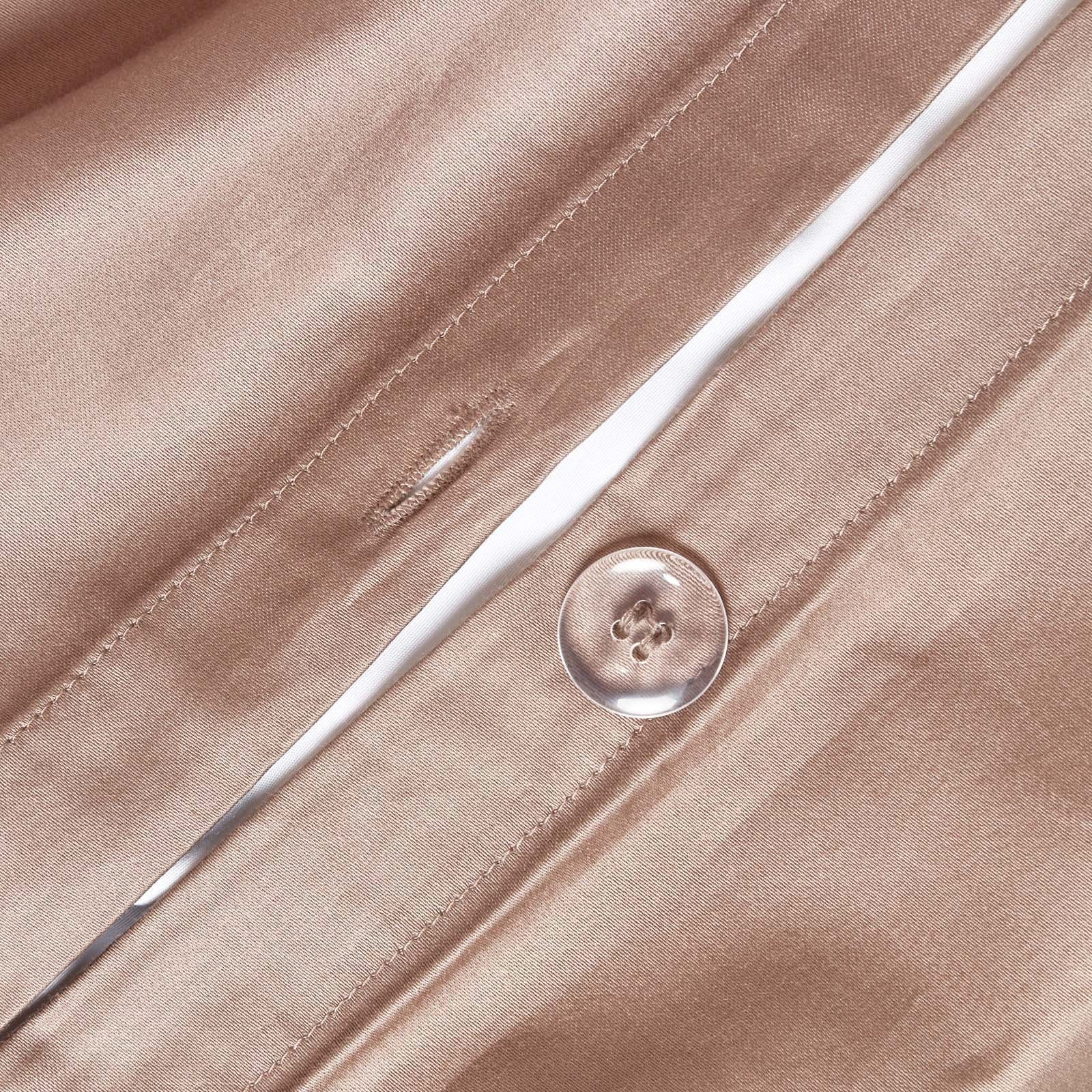 Organic Cotton Duvet Cover Set 400 Tc | Single | Brown