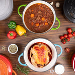 Cast Iron Dutch Oven Casserole Pot With Lid - 30cm (6.9l) | Green