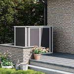 Lockable Plastic Storage Box With Door & Top Lid  Outdoor Plastic Tool Shed