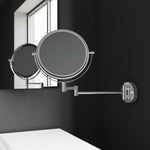 Wall Magnifying Mirror With Screws And Durable Metal For Bathroom