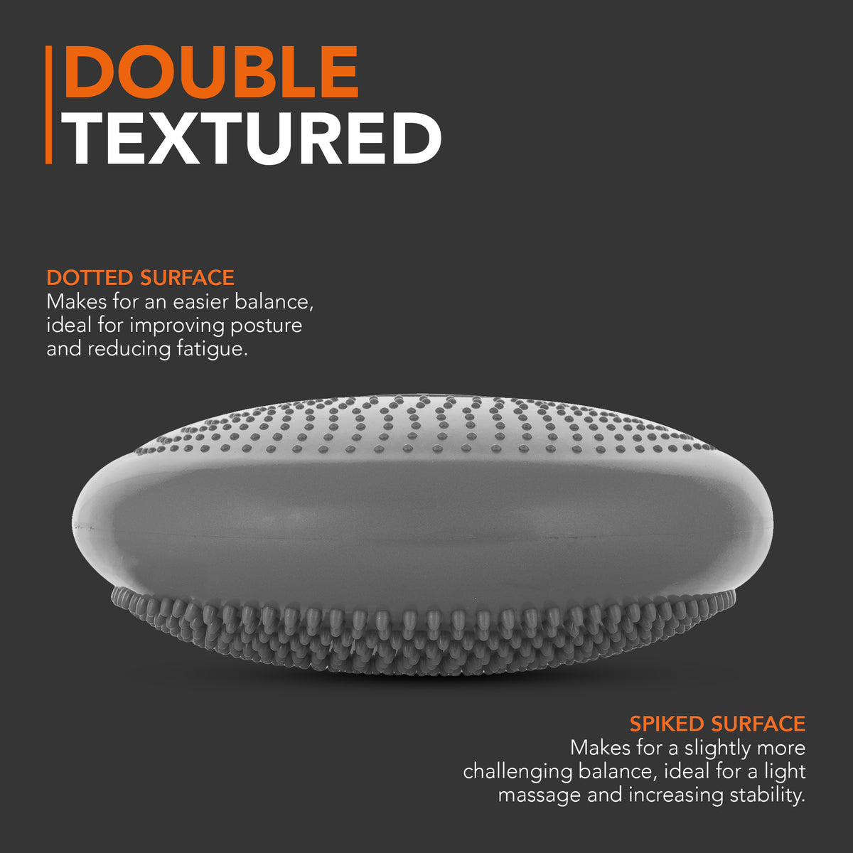Structure Fitness Wobble Stability Balance Cushion With Dual Textured Surface & Pump