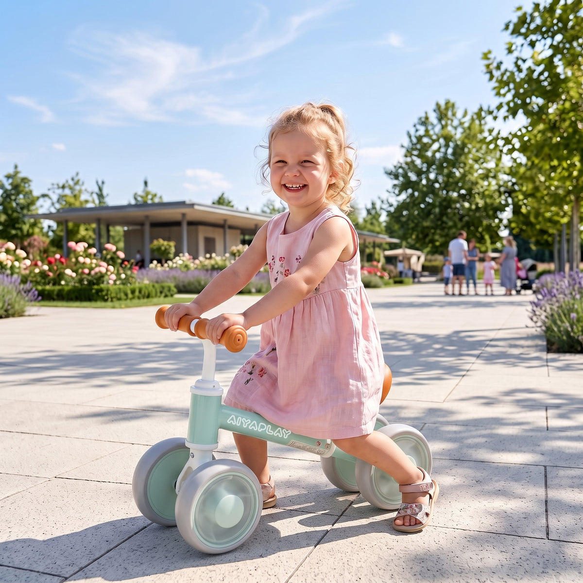 AIYAPLAY Baby Balance Bike For 1-2 Years Old, Light-up Toddler Balance Bike