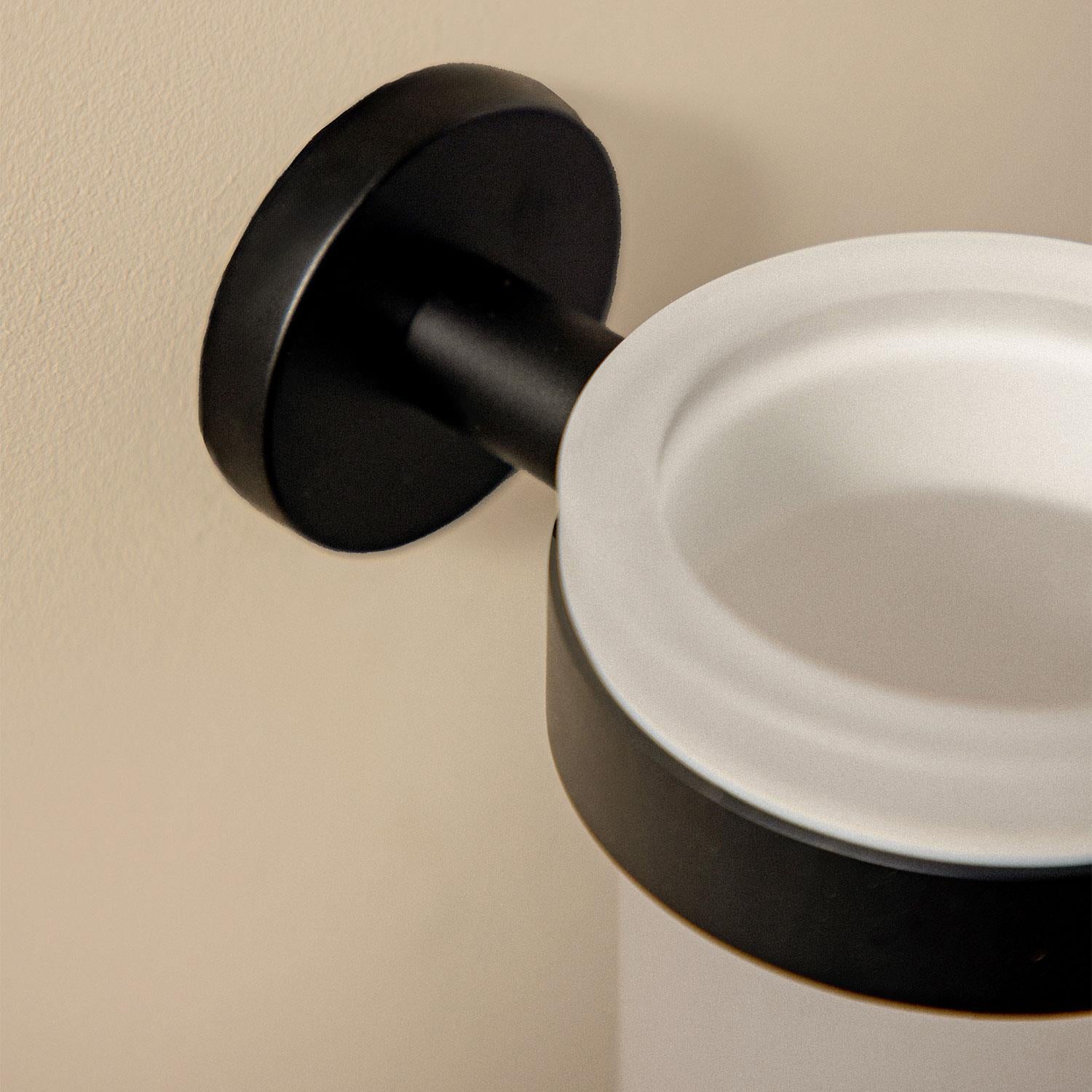 Toothbrush Holder Tumbler, Matt Black, Wall-mounted, Start Collection