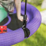 Nest Swing Seat For Kids, 100 Cm Diameter Saucer Tree Swing Set | Purple