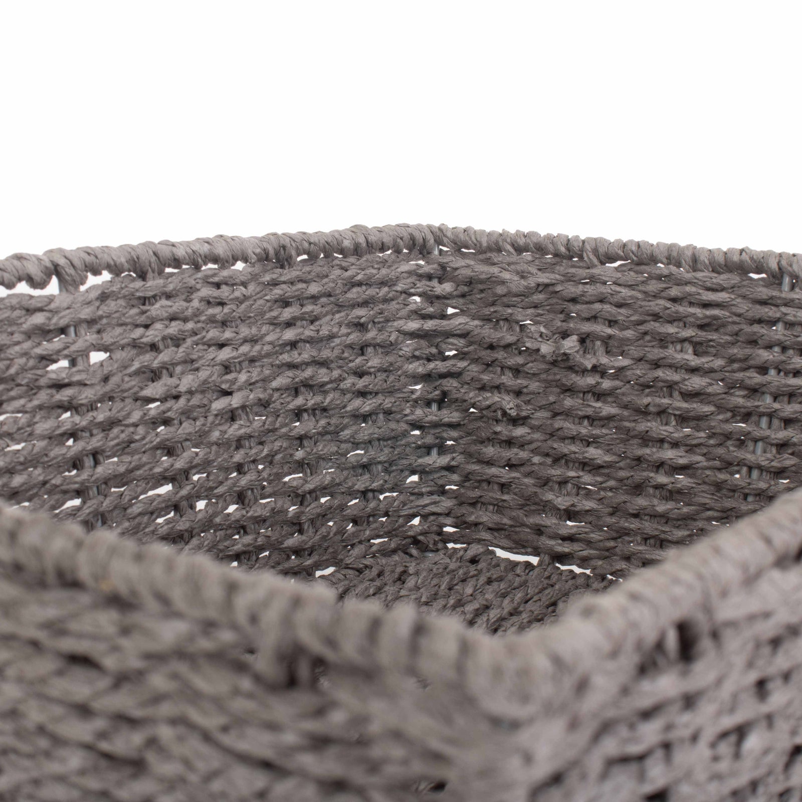 Grey Paper Rope Tray | Medium | Gray