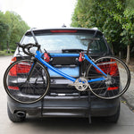 HOMCOM Foldable 3 Bike Rear Hitch Carrier Rack With Straps