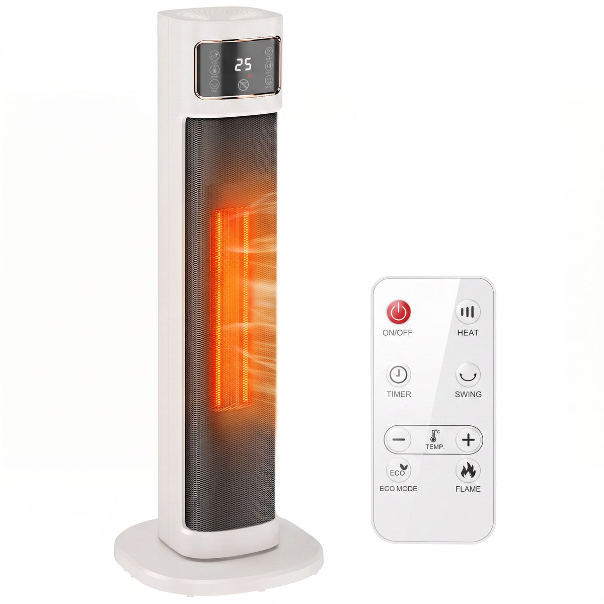 Portable Space Heater, 2000w Electric Ceramic Heater With 4 Modes