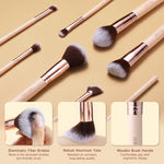 Professional Makeup Brush Set 18 Pcs For Foundation Powder Concealers Eye Shadows Blush