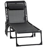 Lounger Reclining Camping Bed 5-position Adjustable