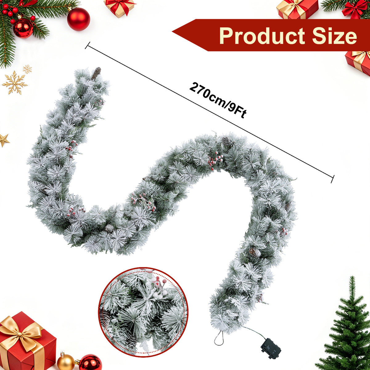 Indoor & Outdoor Living Aurora Winter Glow Christmas Garland
