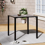 Square Outdoor Dining Table With Parasol Hole Grey - 80cm X 72cm H