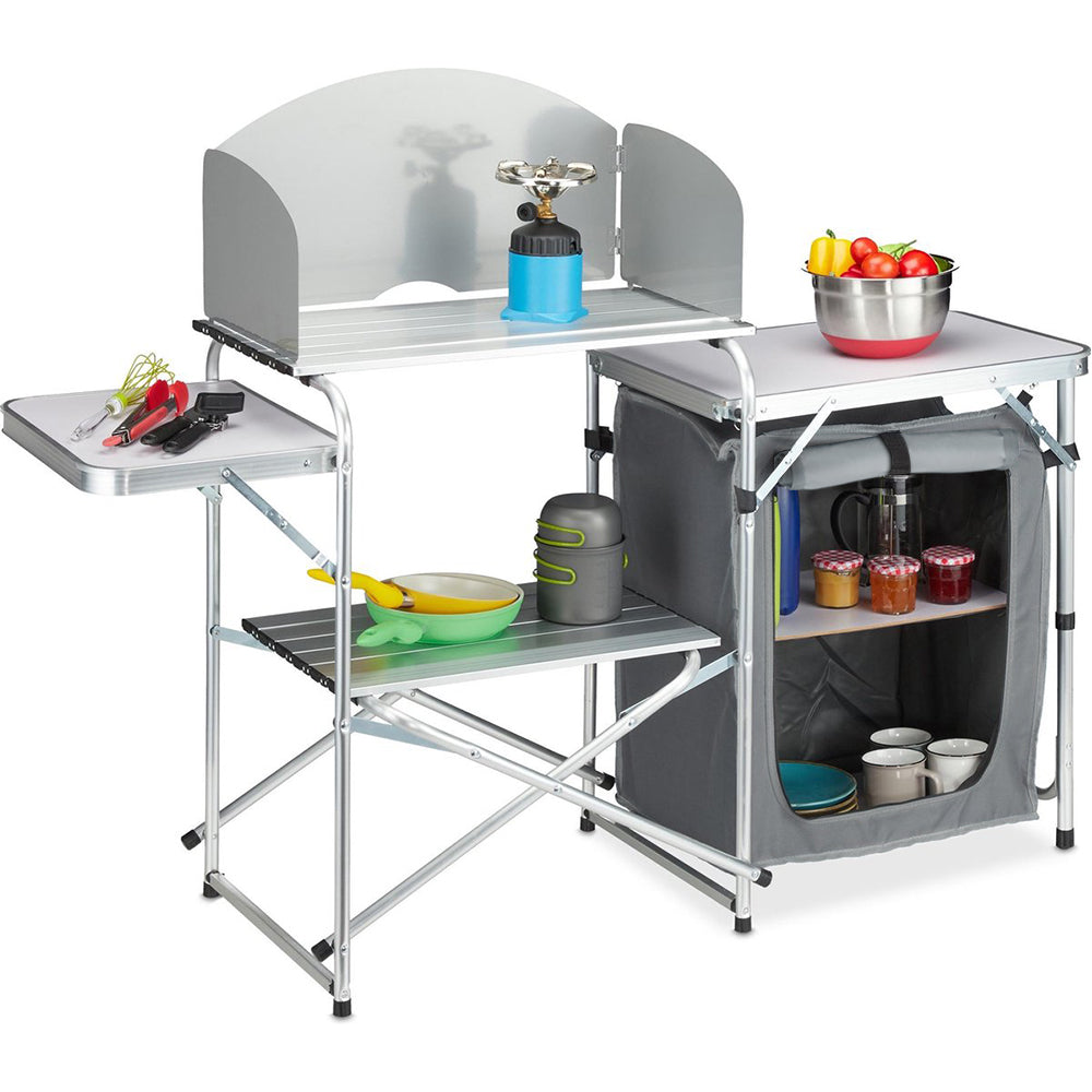 Outdoor Portable Camp Kitchen With Zippered Storage