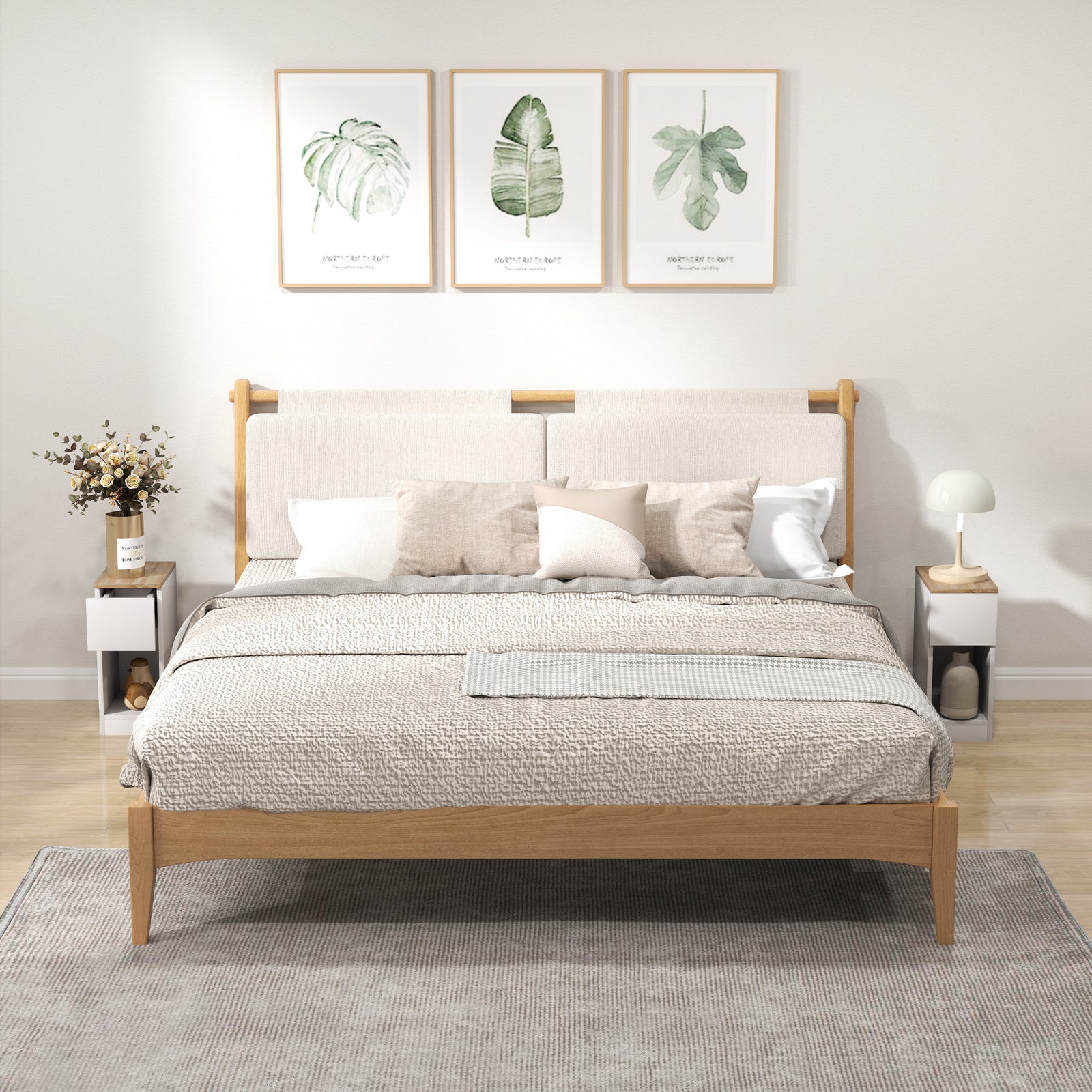 Bedside Tables Set Of 2, Nightstands For Living Room