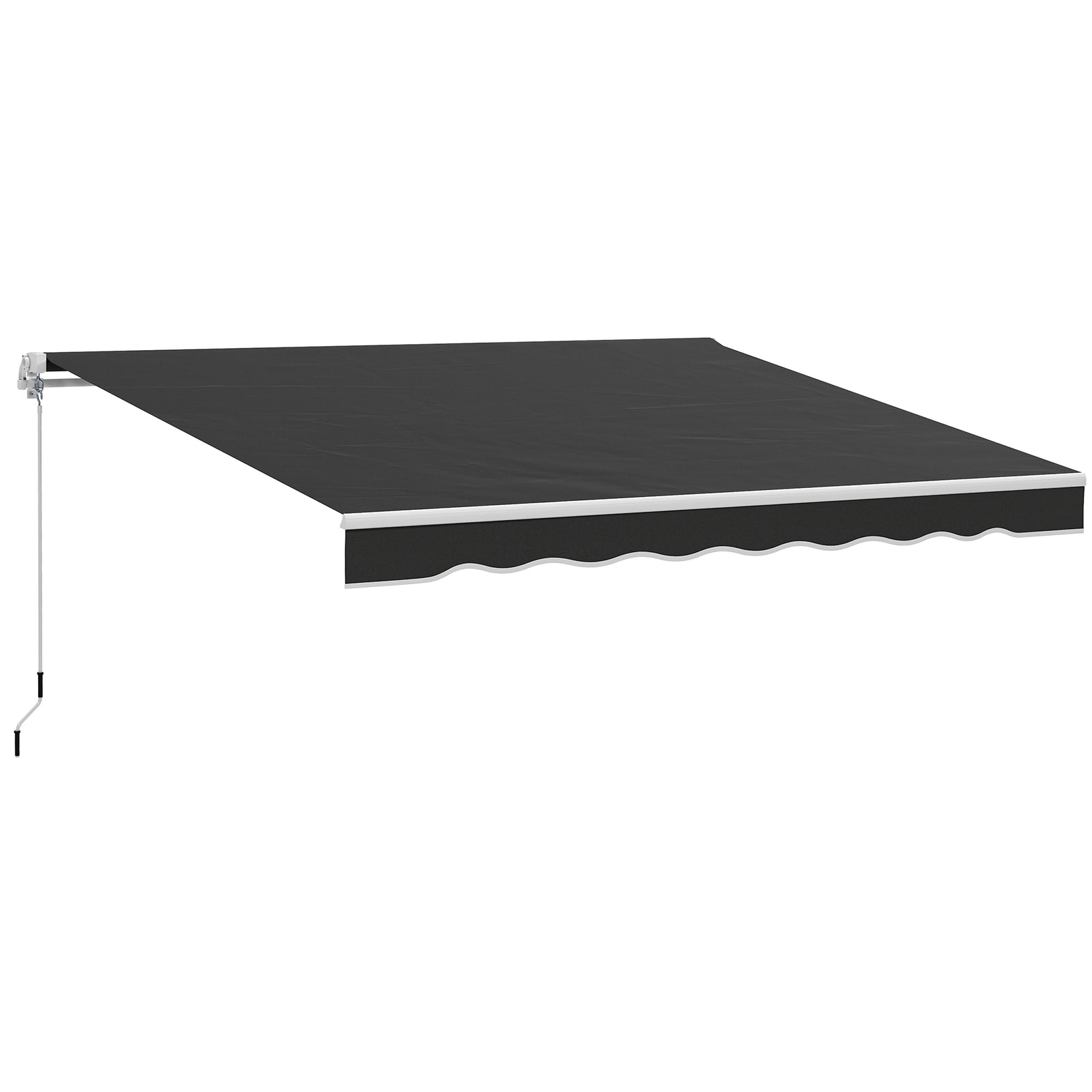 2.5x2m Garden Patio Manual Awning | Black
