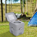 20l Mobile Camping Toilet With Handle - Grey | Gray