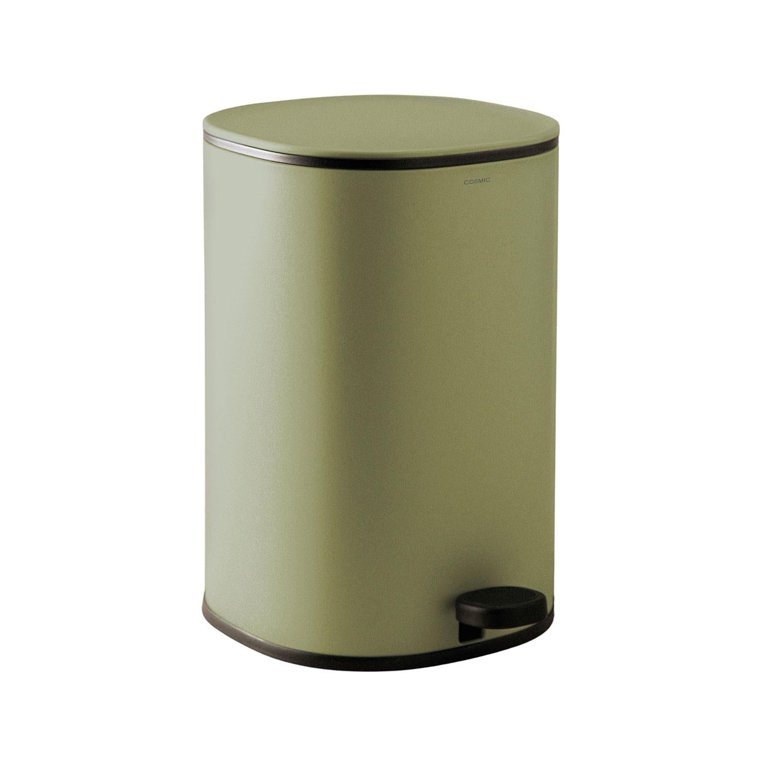 Essentials Pedal Bin | 5l Circular Trash Can With Lid | Sage Green