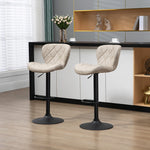 Adjustable Height Swivel Barstools Set Of 2 | Khaki