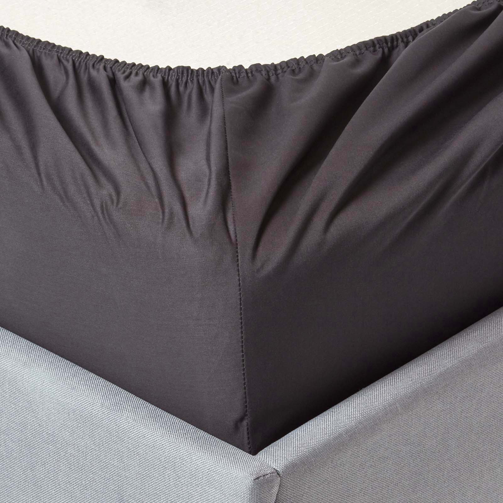 Egyptian Cotton Fitted Sheet 1000 Tc | Single | Dark Grey