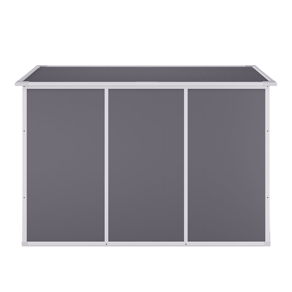 8x4ft Outdoor Plastic Garden Shed With Window, Vents And Floor Weather-resistant Storage For Tools & Equipment
