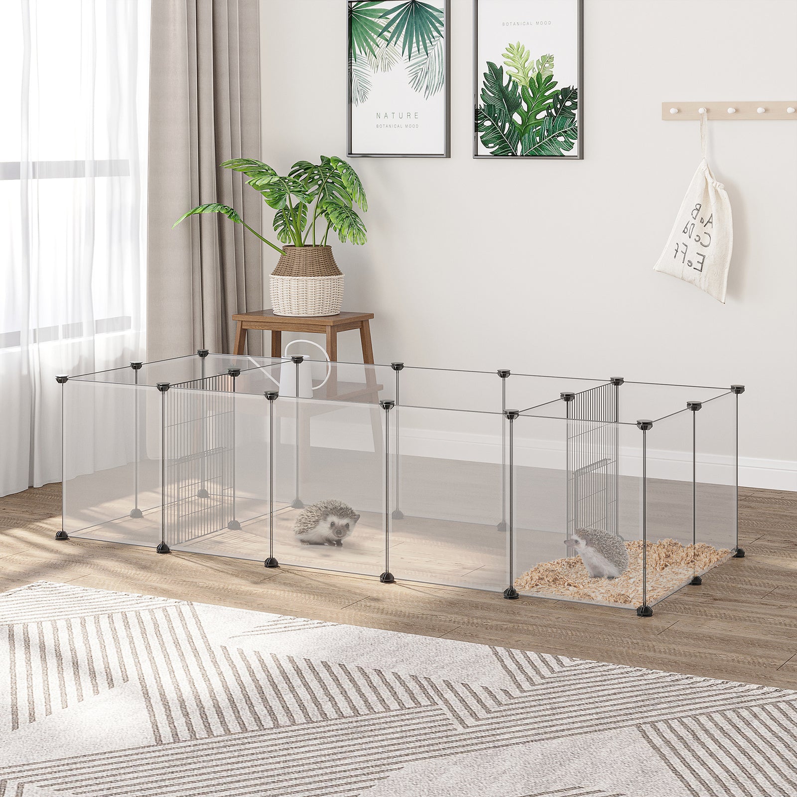 Pet Playpen, 18 Panels Diy Small Animal Cage, For Guinea Pigs, Hegehogs