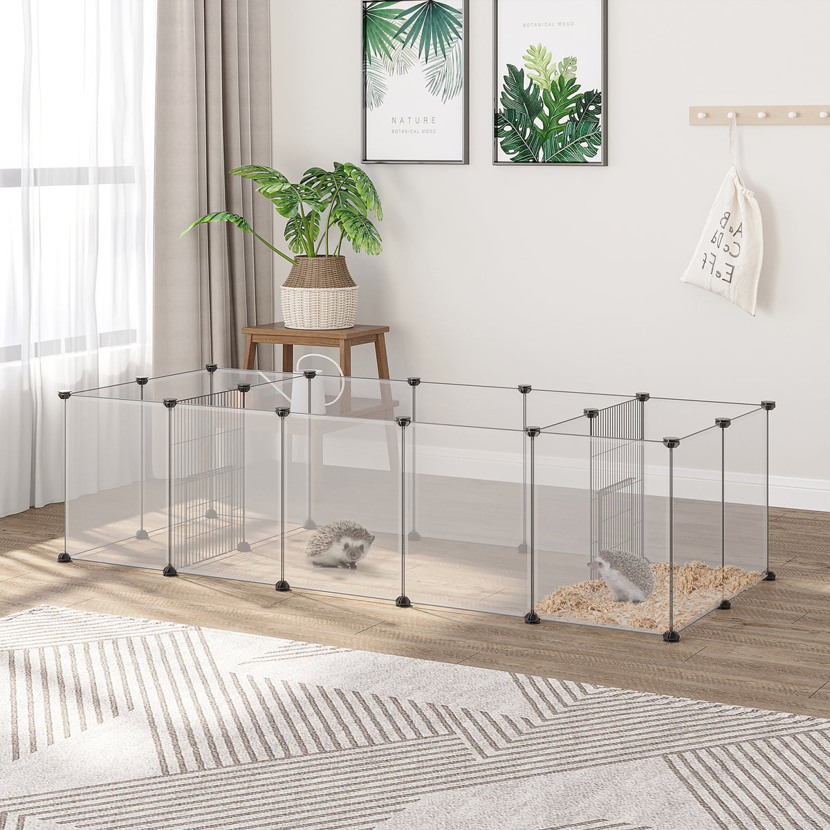 Pet Playpen, 18 Panels Diy Small Animal Cage, For Guinea Pigs, Hegehogs