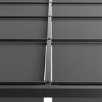 2.95m X 2.95m Steel Retractable Pergola With Flat Dark Grey Canopy Outdoor Sun Shelter For Garden Or Backyard | One Size