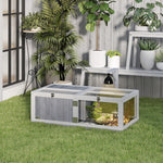 Pawhut Wooden Tortoise House With Lamp Holder, Clear Observation Windows