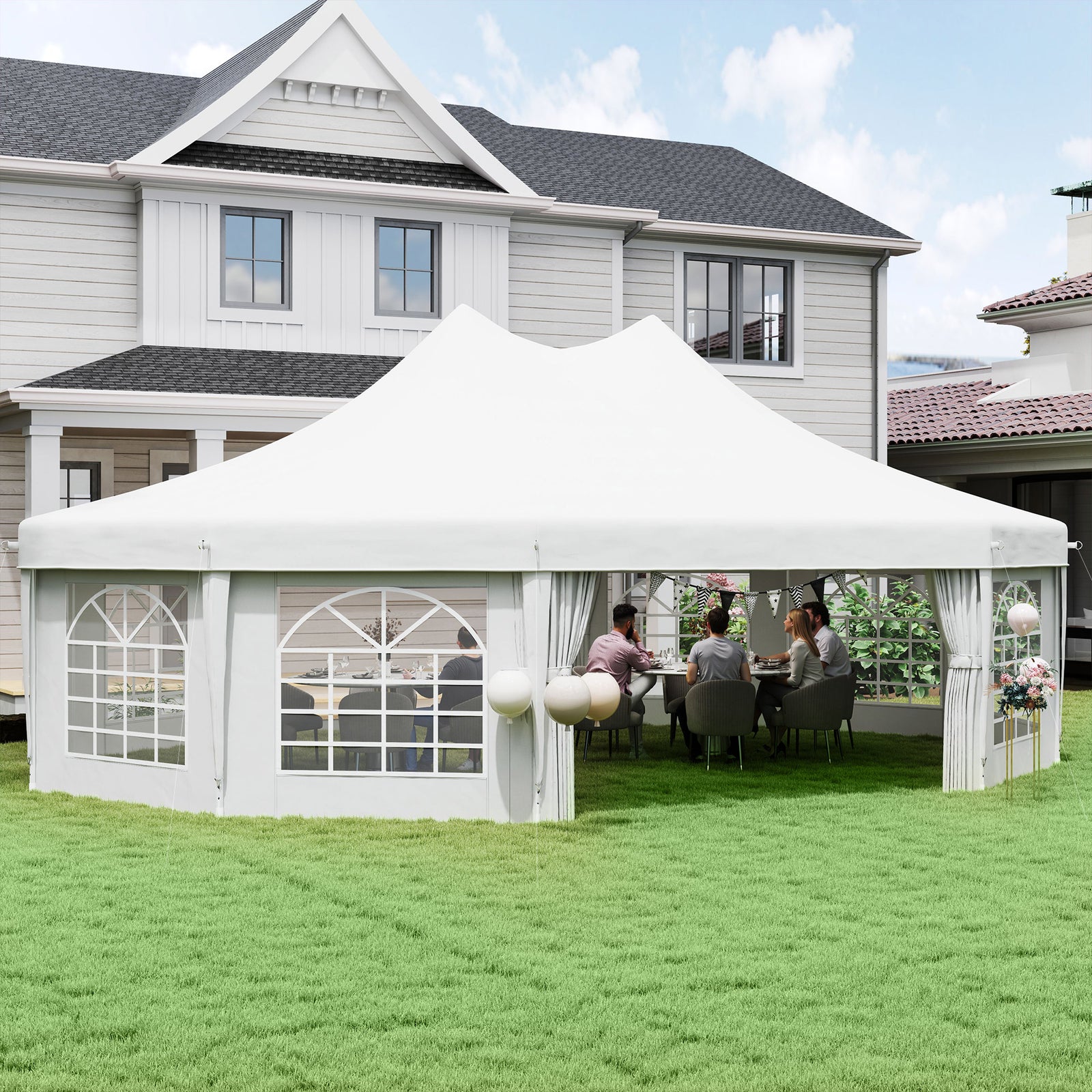 10 Sides Heavy Duty Tent Gazebo Outdoor Party Wedding Event