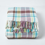 Tartan 100% Cotton Falun Throw With Tassels | 255cm x 360cm | Green