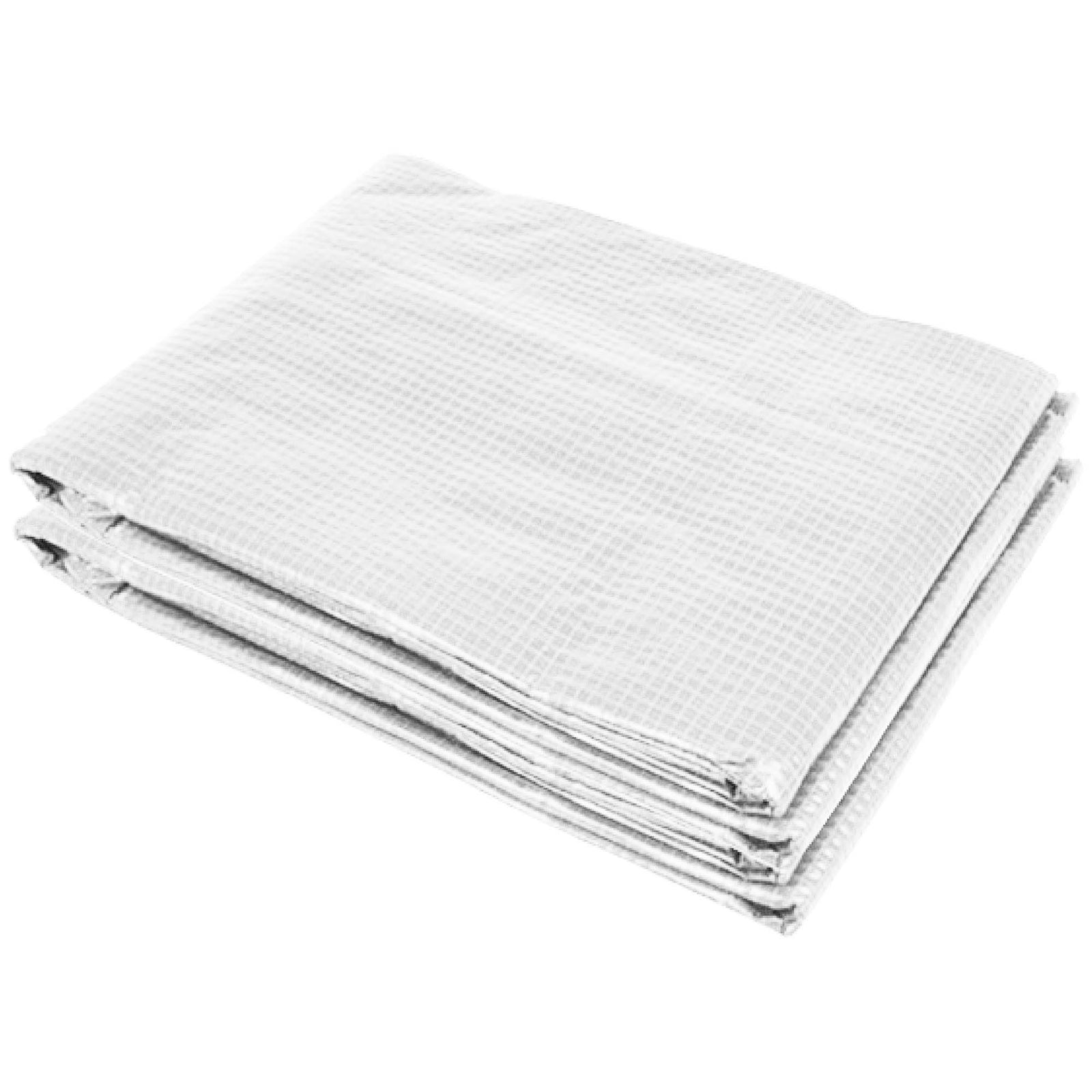 Plant Nursery Cover With Zipper Door - White
