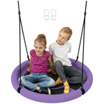 Nest Swing Seat For Kids, 100 Cm Diameter Saucer Tree Swing Set | Purple