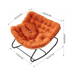 Modern Rocking Chair with Cushion – Large | Orange