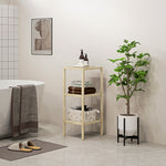 3/4-tier Bathroom Storage Shelving Unit Freestanding Bamboo | Small | Natural