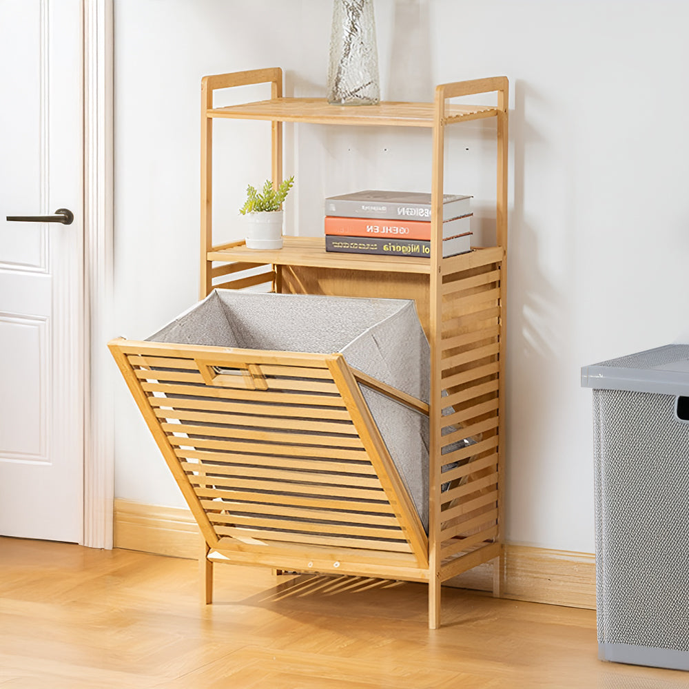 Breeins Freestanding Bamboo Laundry Hamper