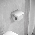 Toilet Roll Holder, Silver Gloss, Wall-mounted, 13 Cm. Collection Kubic