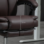 Massage Office Chair, Pu Leather | Dark Brown