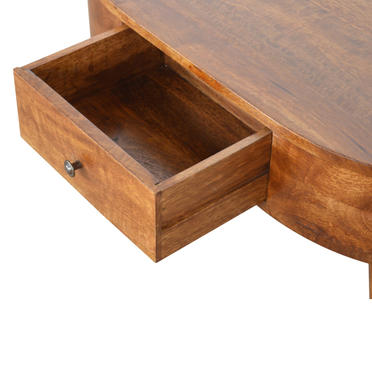 Solid Wood Chestnut Rounded Coffee Table