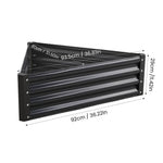 Breeins Triangular Galvanized Steel Raised Garden Bed Planter for Vegetables & Flowers