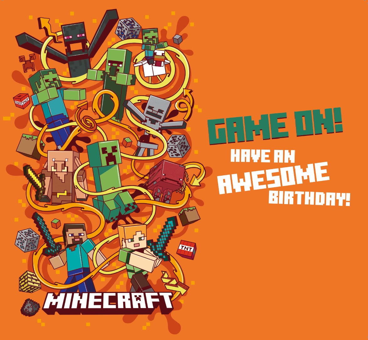 Minecraft Age 7 Birthday Card Official Product
