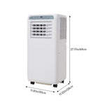 9000 Btu Portable Air Conditioner White Mobile Ac With Remote, 24h Timer, Wifi Smart Control & App, Cooling& Fan