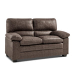 Oxford Faux Leather Sofa 2 Seater | Chocolate