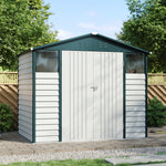 8x5.7ft Large Outdoor Metal Tool Shed With Apex Roof – Lockable Double Doors, Ventilated & Weather-resistant Garden Storage Shed | White