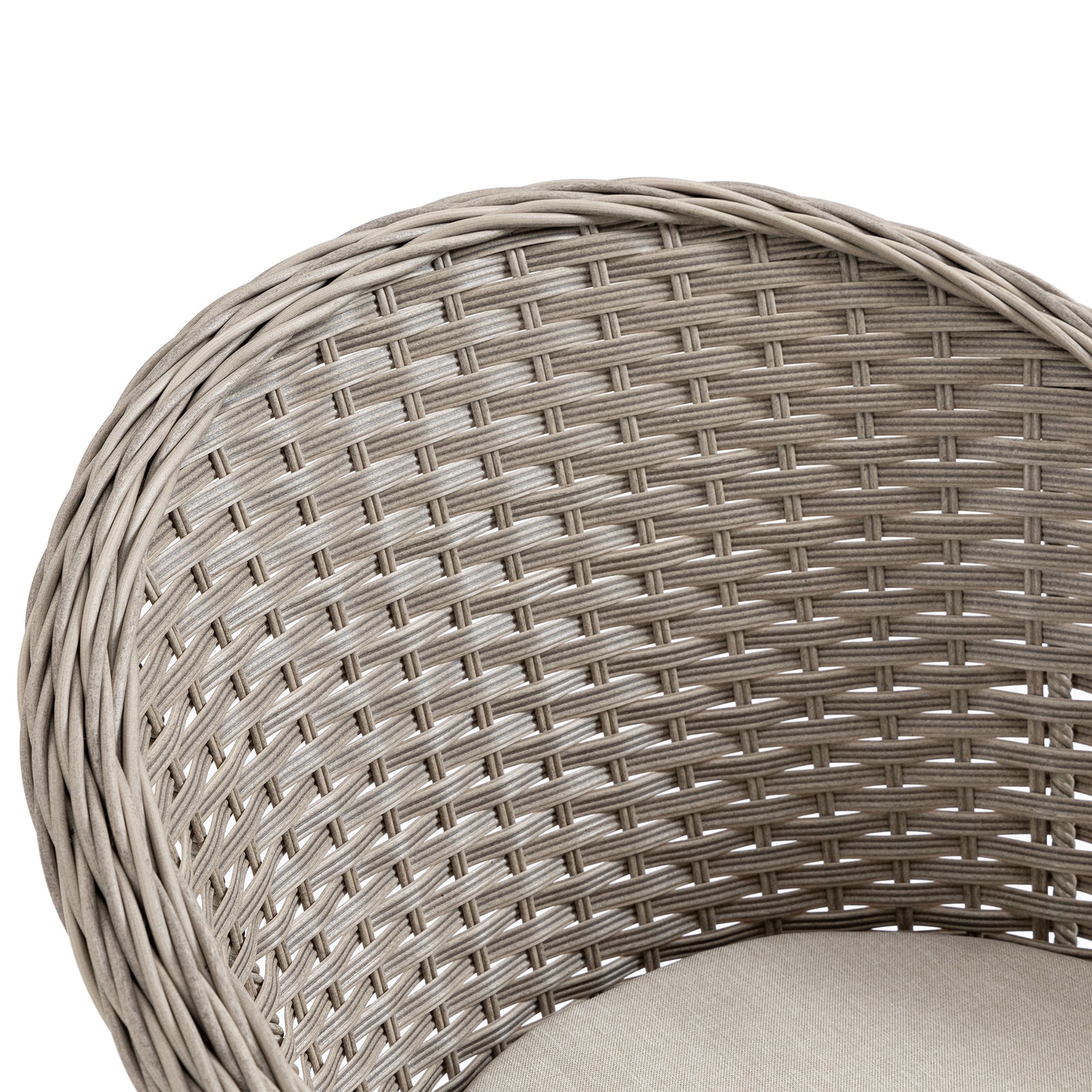 5 Pieces Outdoor Pe Rattan Dining Set W/ Hole