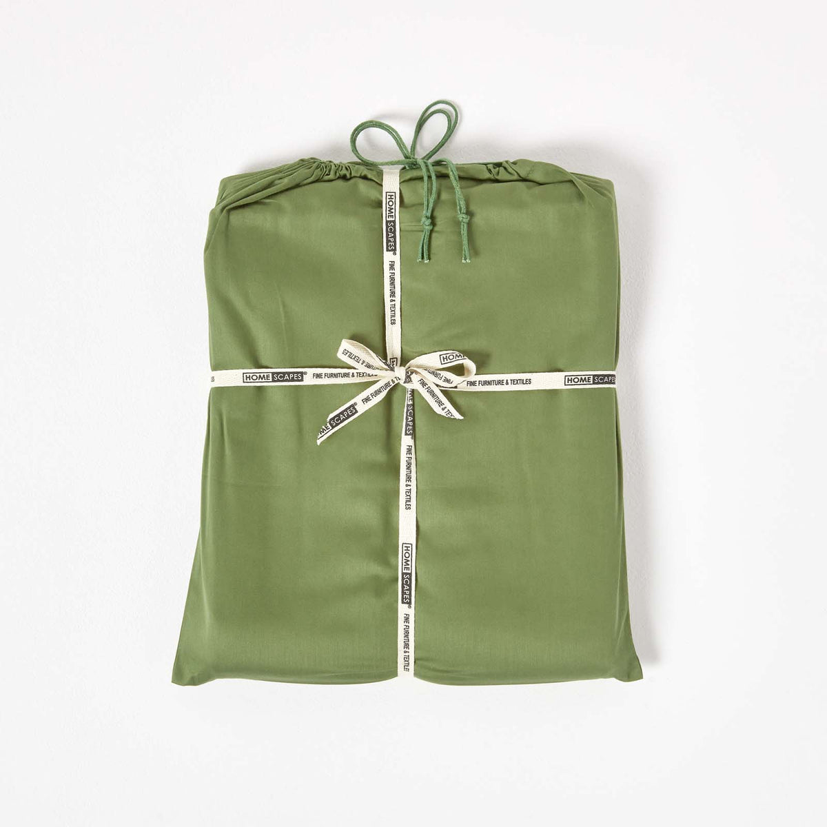 Organic Cotton Duvet Cover Set 400 Tc | Single | Moss Green