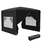 3mx3m Pop Up Gazebo Party Tent Canopy Marquee W/ Storage Bag | Black