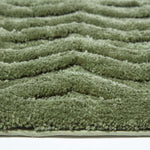 Chevron Geometric Pattern Thick Bathmat | 50 x 80cm | Green