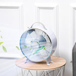 10" 2-speed Electric Fan W/ Safe Guard Anti-slip Feet | One Size | White