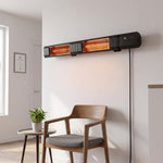 Breeins Wall-mounted Infrared Patio Heater With 9 Temperature Settings & 24h Timer