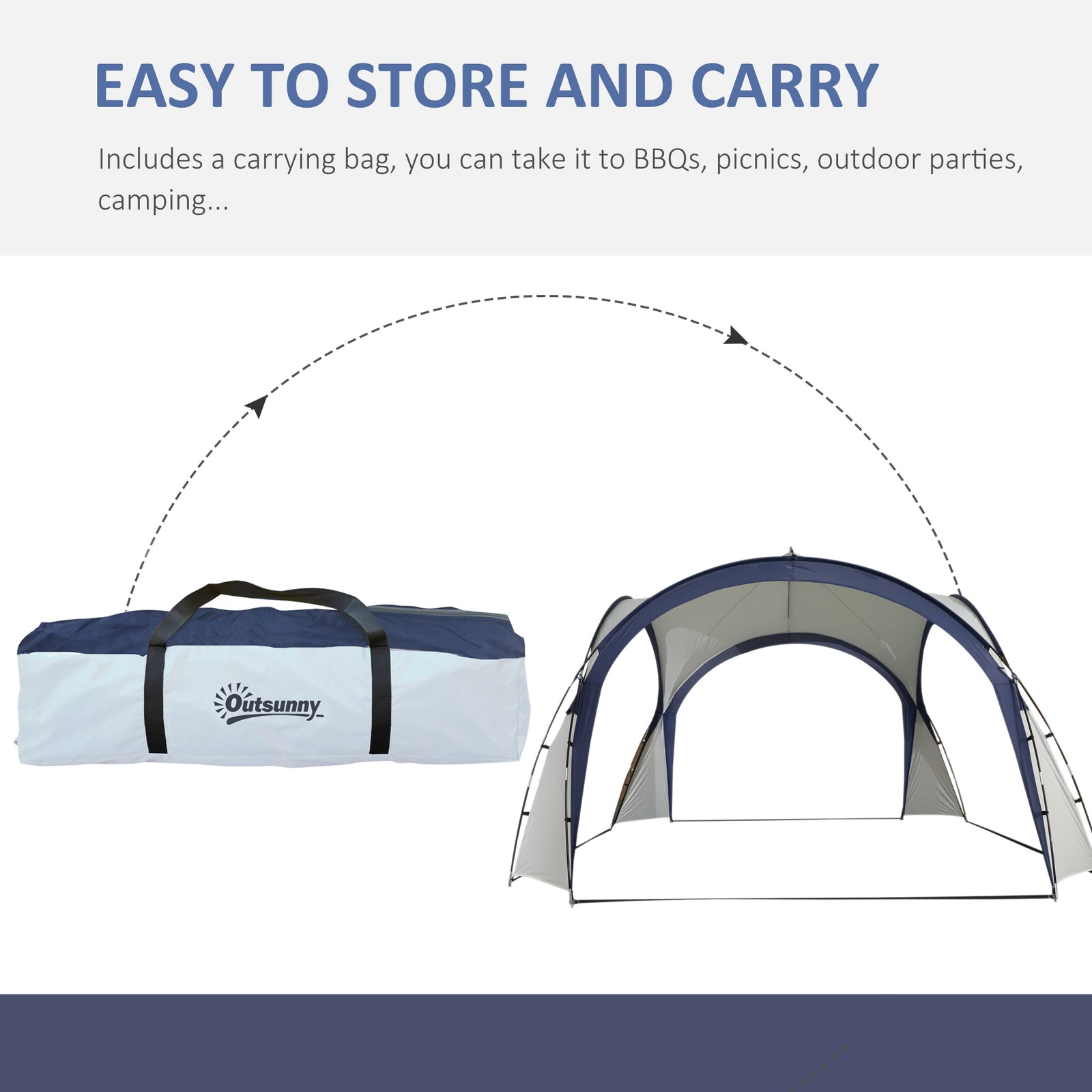 Outdoor Gazebo Event Dome Shelter Party Tent For Garden 3.5 x 3.5m | Multi Colour