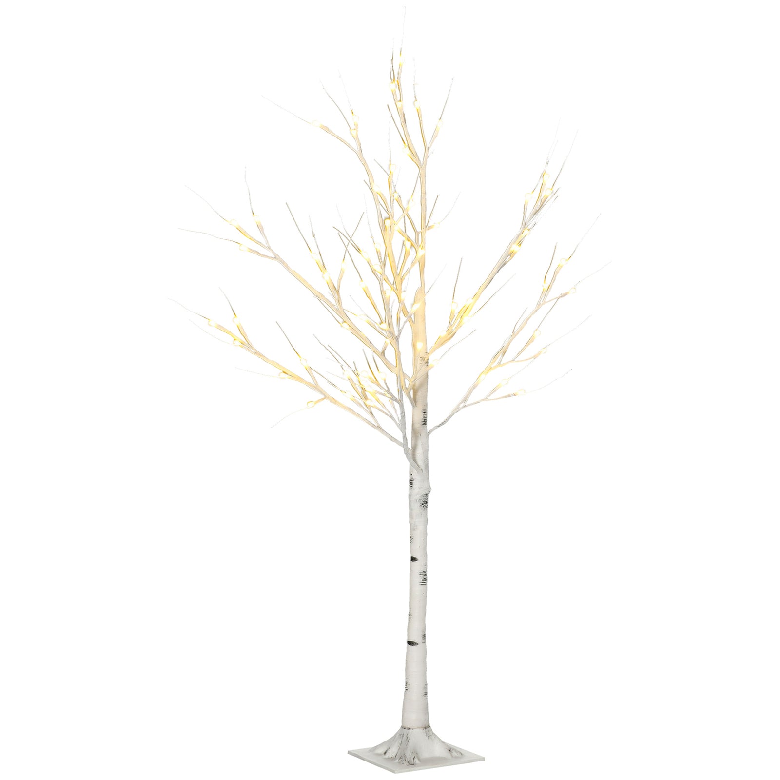 4/5/6ft Artificial White Birch Tree Light | 4ft | White